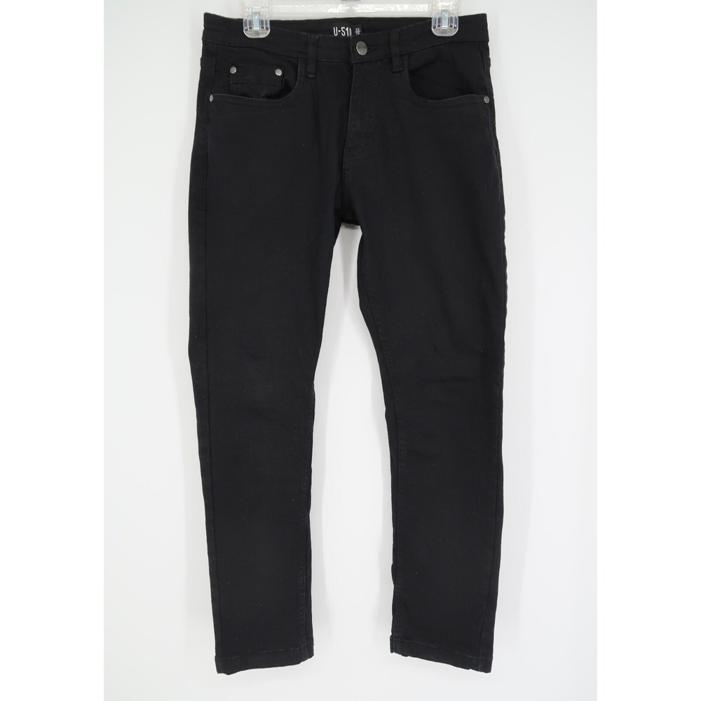 Under 510 U-510 Zak Jeans Men's‎ 32x28 Black Stretch Denim Straight